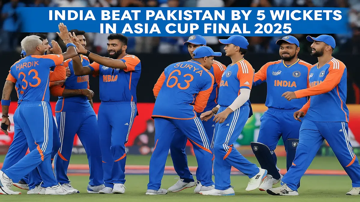Asia Cup 2025 Final : India defeated Pakistan by five wickets